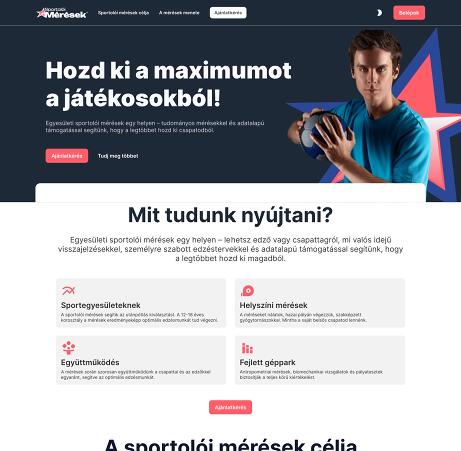 Trehab marketing website hero section
